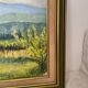 Painting of Mont Ventoux signed Lasimone in gilded wooden frame