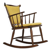 1960-70s, Danish design by Farstrup Stolefabrik, reupholstered rocking chair.