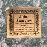 Watercolor painting "the boats under the trees" by togla leris + frame