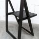 Chaise pliante Aldo Jacober pour Alberto Bazzani noire 1960 d'origine