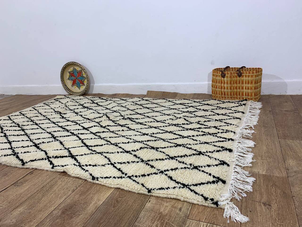 Tapis berbère marocain artisanal fait main 210 x 130 cm