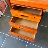 Bureau scandinave en teck design danois 3 tiroirs vintage des années 60