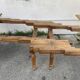 Table à 8 pieds en frêne, avec 6 allonges.