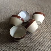 Series of 5 sandstone ramekins