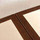 Brutalist conference table made of wood and steel
