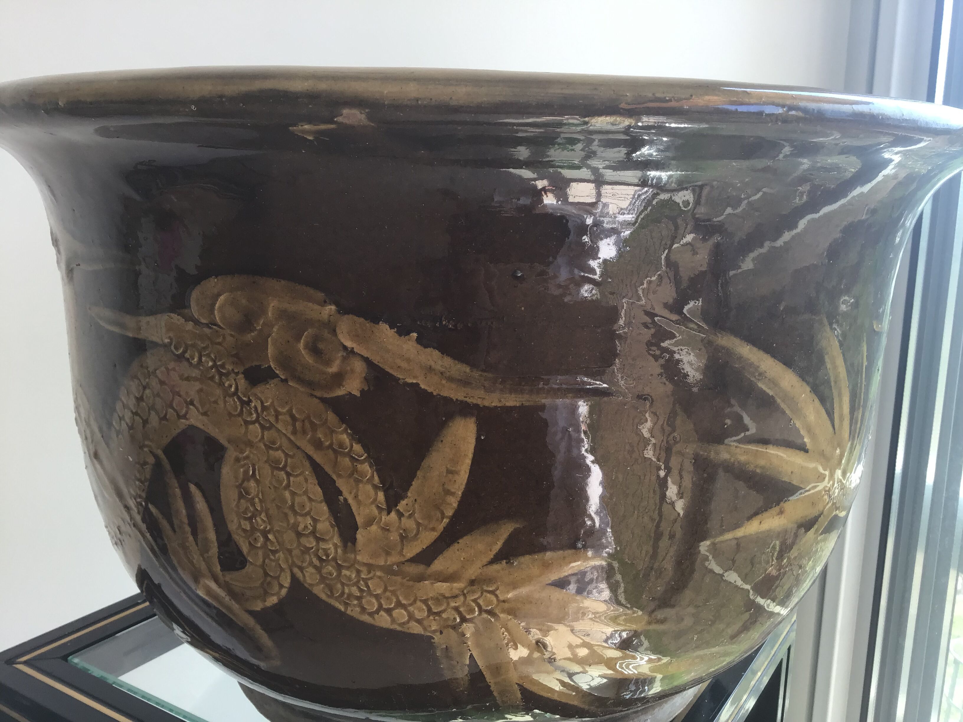 Cache pot décor chinese dragon craft quality