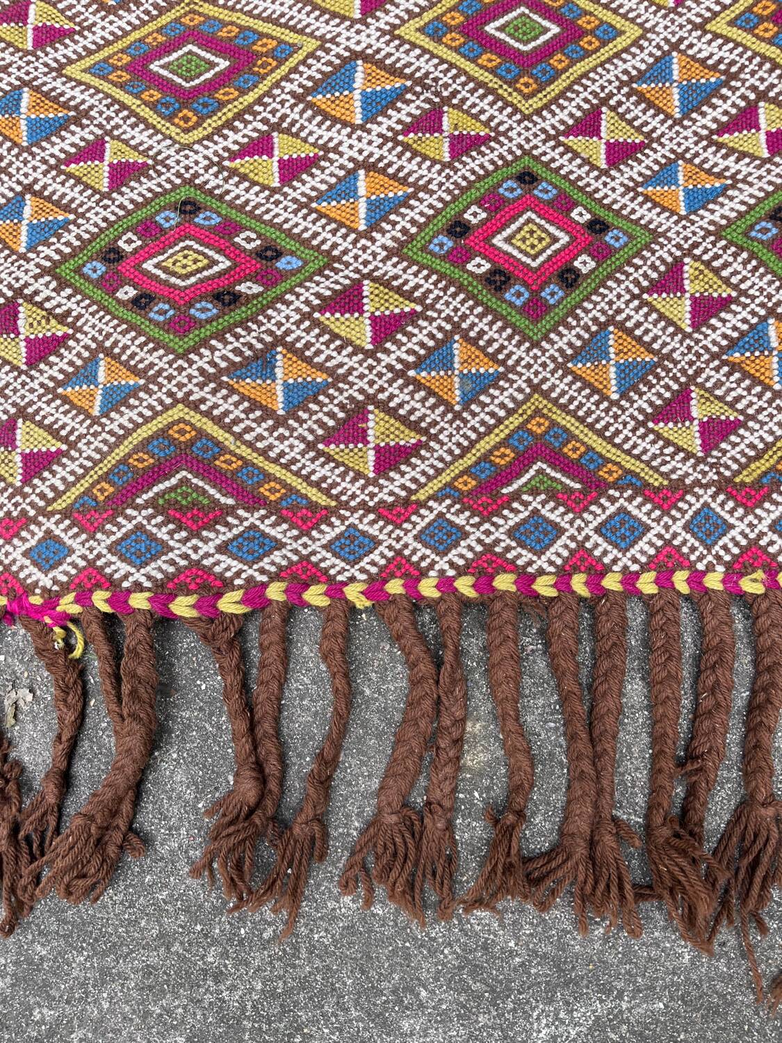 Hand-woven wool Kilim rug