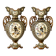 Paire de vases balustres en majolique de 1885 signés Gerbing & Stephan