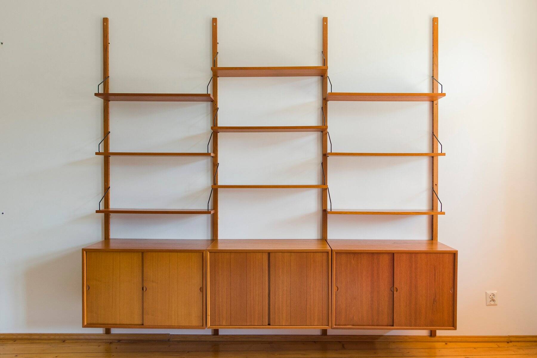 Modular wall storage system by Poul Cadovius for Cado, 1960s