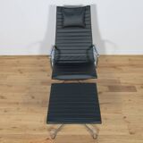 Eames Alu Group EA124 & EA125 Lounge Chair & Ottoman by Charles & Ray Eames for Vitra, 1980s.