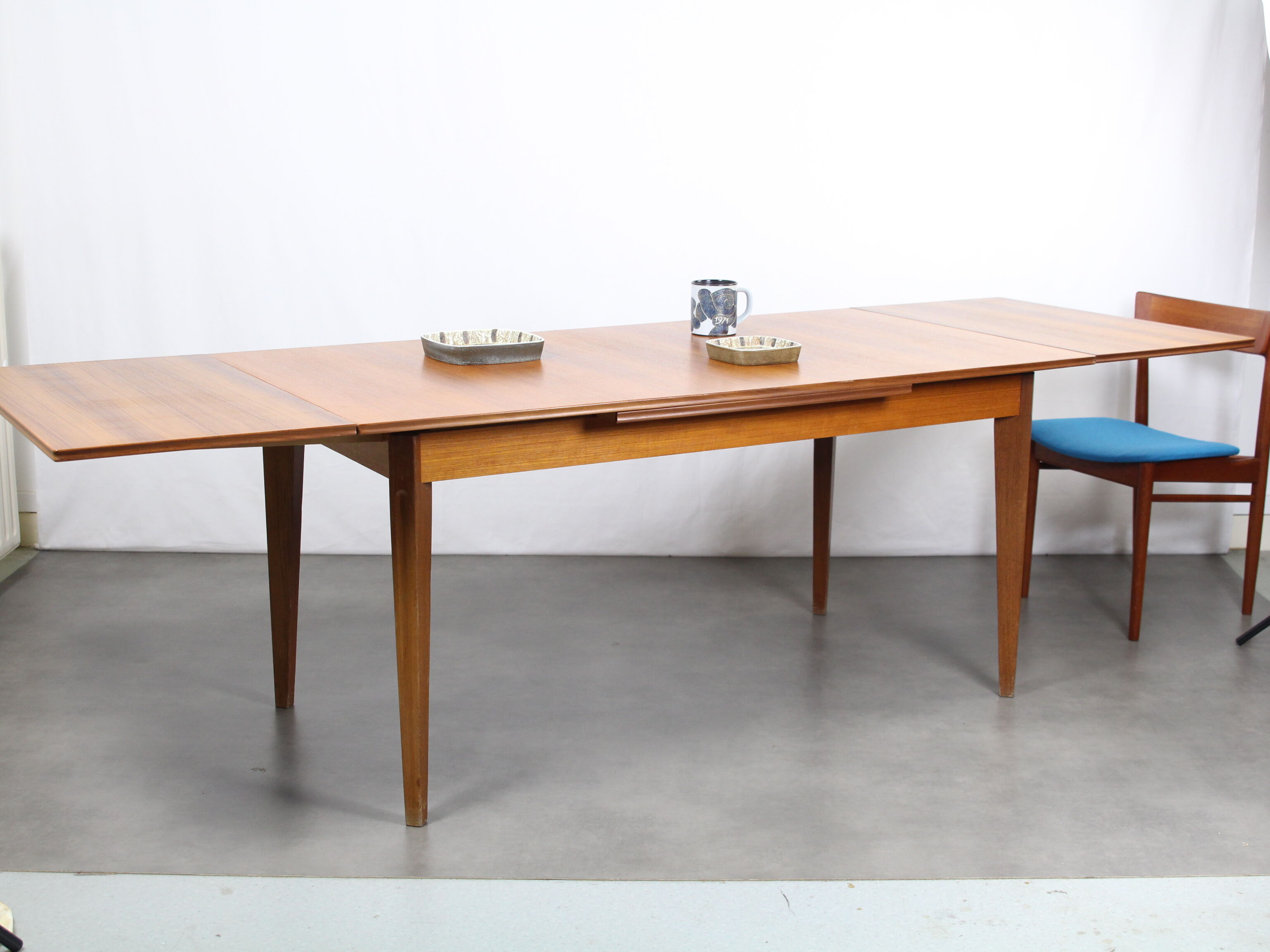 Rectangular table of meal Scandinavian teak