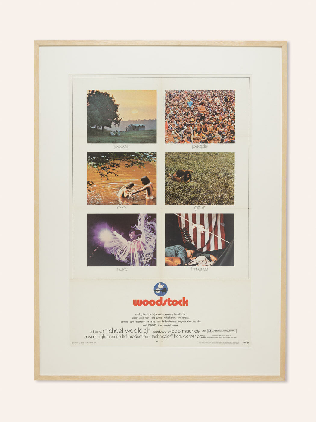 Woodstock, movie poster, 92 x 123 cm