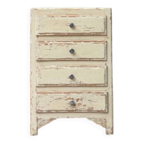 Vintage chest of drawers with a butter yellow patina (renovated)