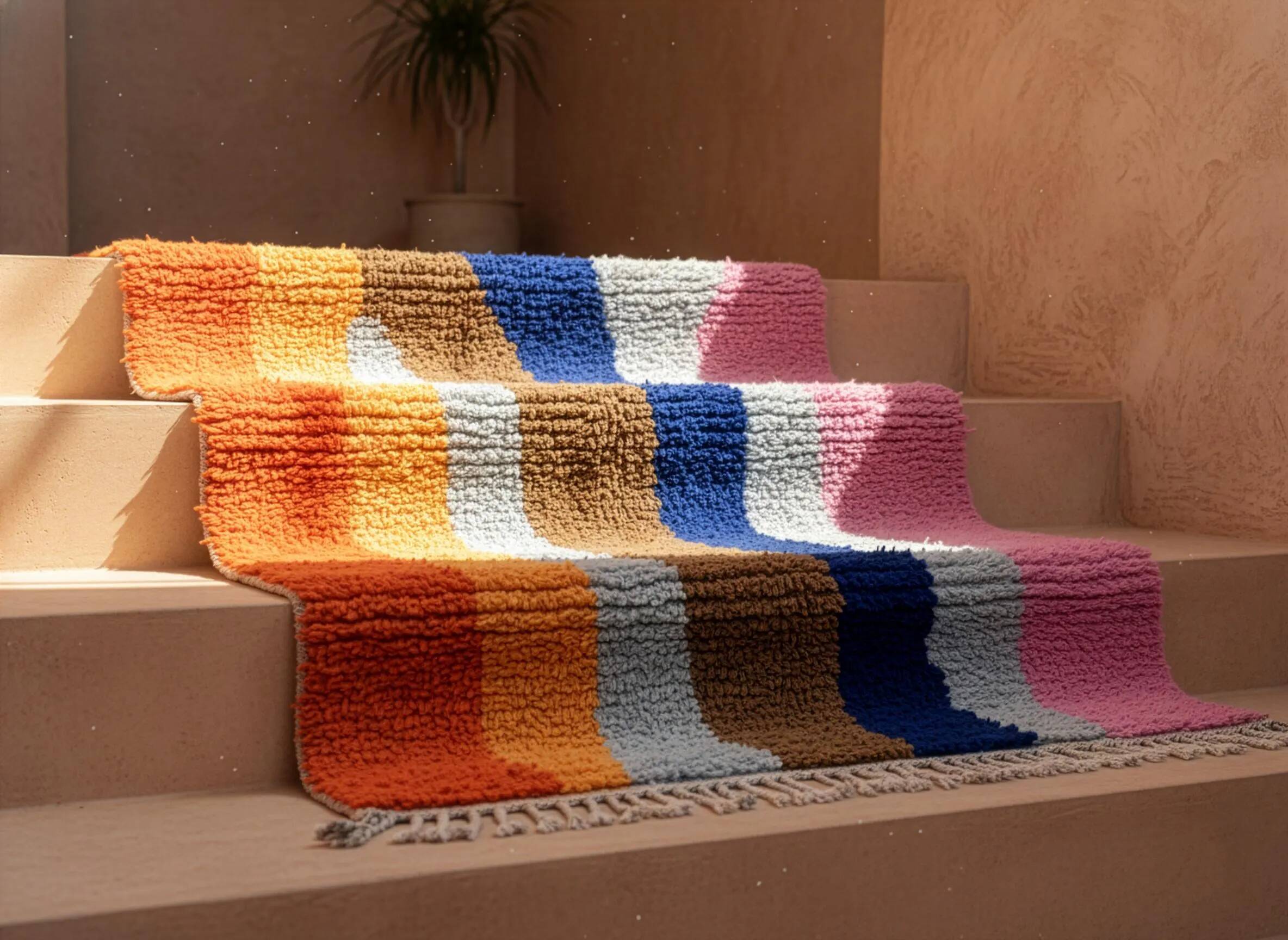 Traditional wool rug Morocco 2.5 x 1.5 m