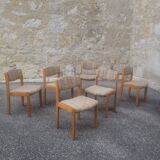 Set of six vintage designer chairs