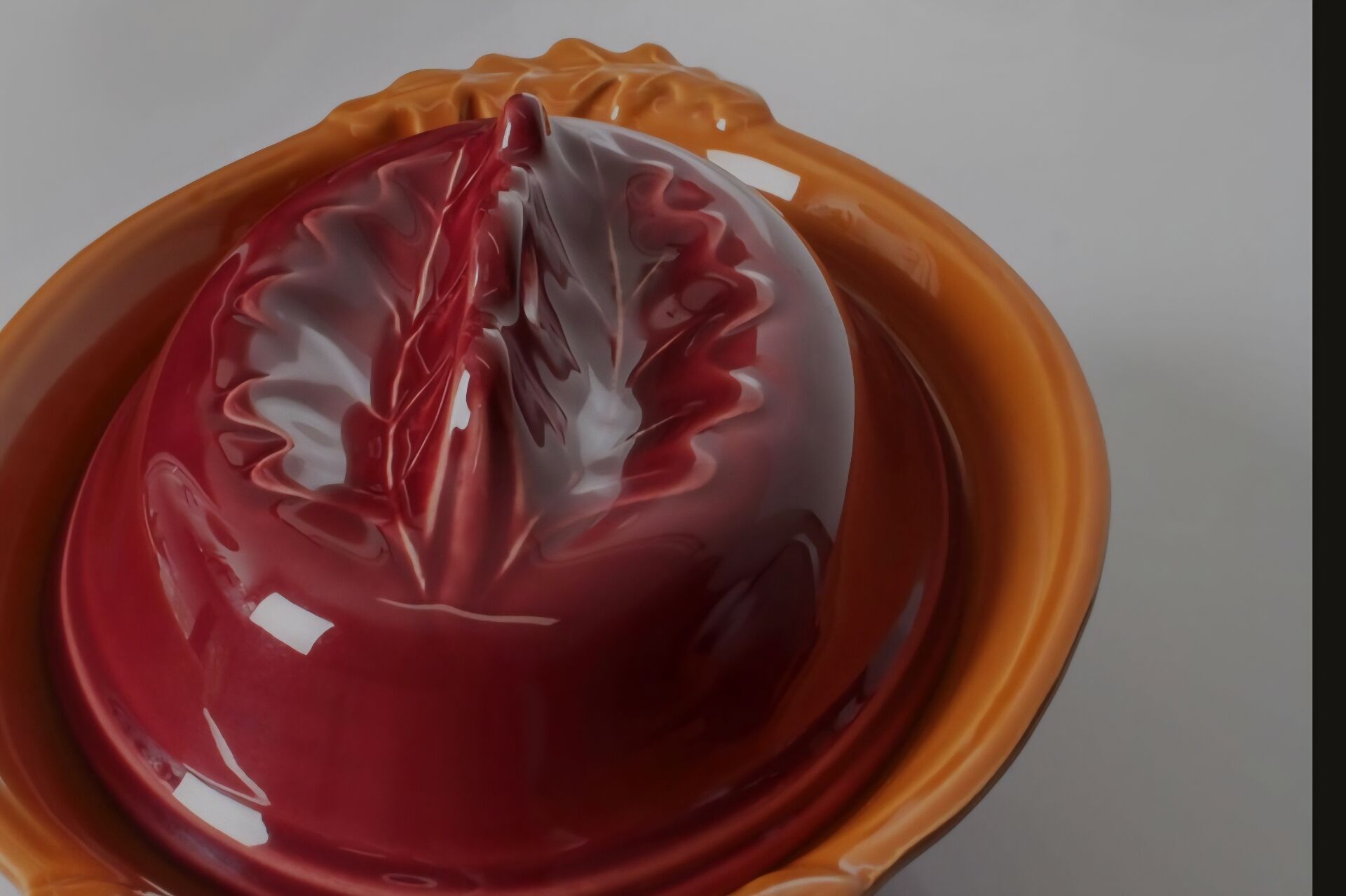 Casserole / covered gratin dish called Autumn Leaf Holky in ceramic.