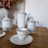 Coffee Service 12 Complete Services in Limonge France Model Versailles Porcelain