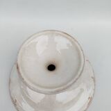 Earthenware bowl on pedestal by Boch Frères, iron earth, circa 1900.