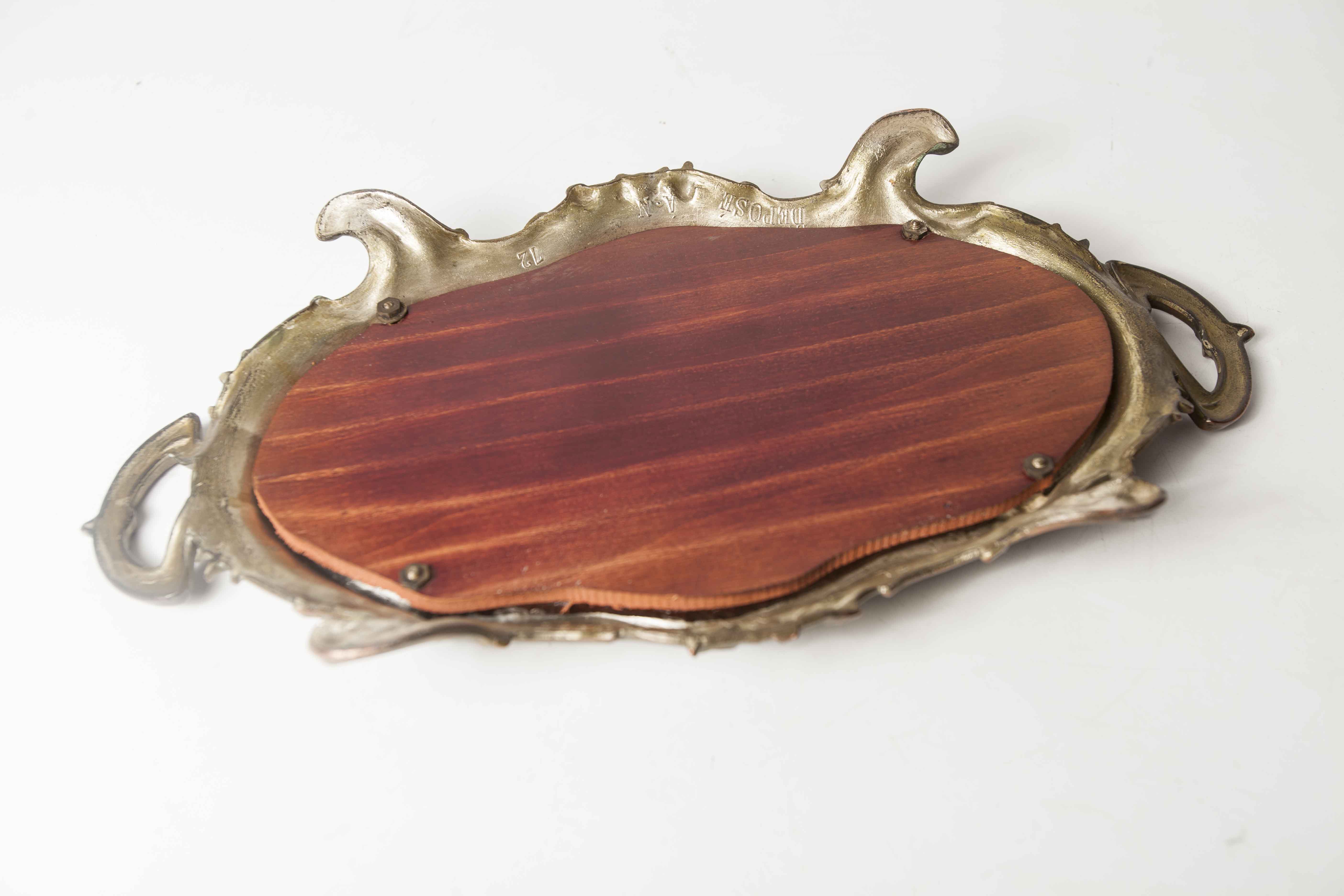 Plateau miroir bronze 1930
