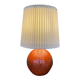 Art Deco HAK Herman Kähler Pottery Lamp, c.1930s Orange Globe with Brass Details