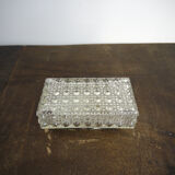 Rectangular chiseled glass ceiling light