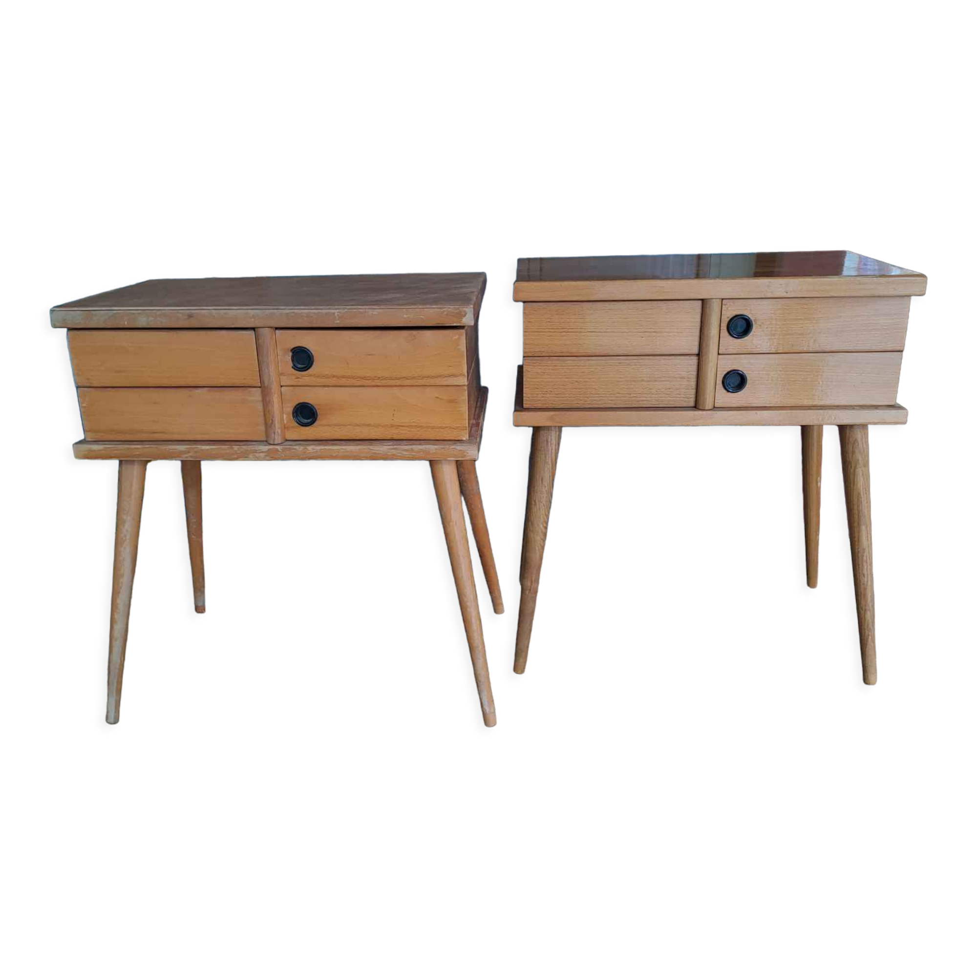Pair of vintage bedside tables