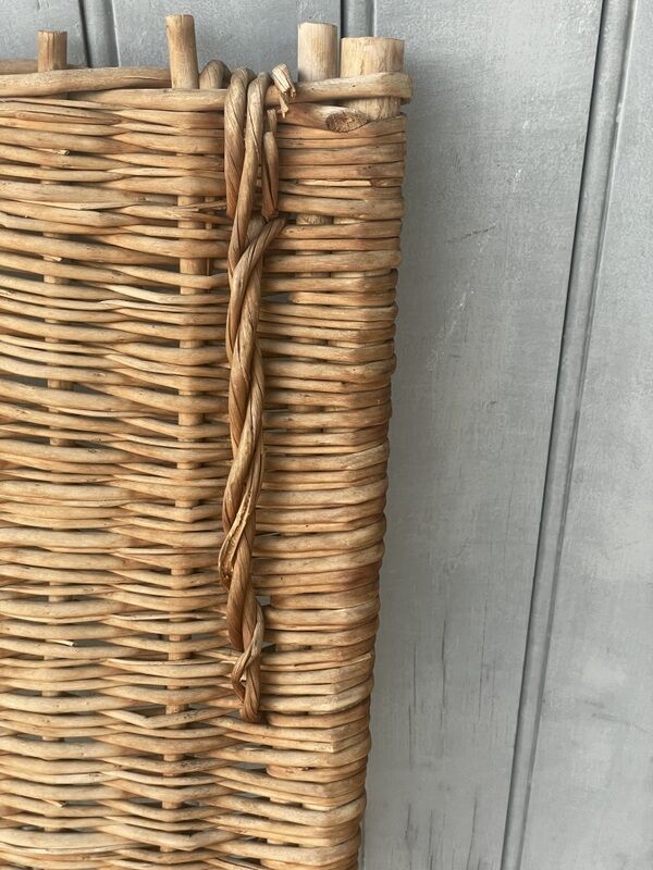 Old wicker harvest hood basket