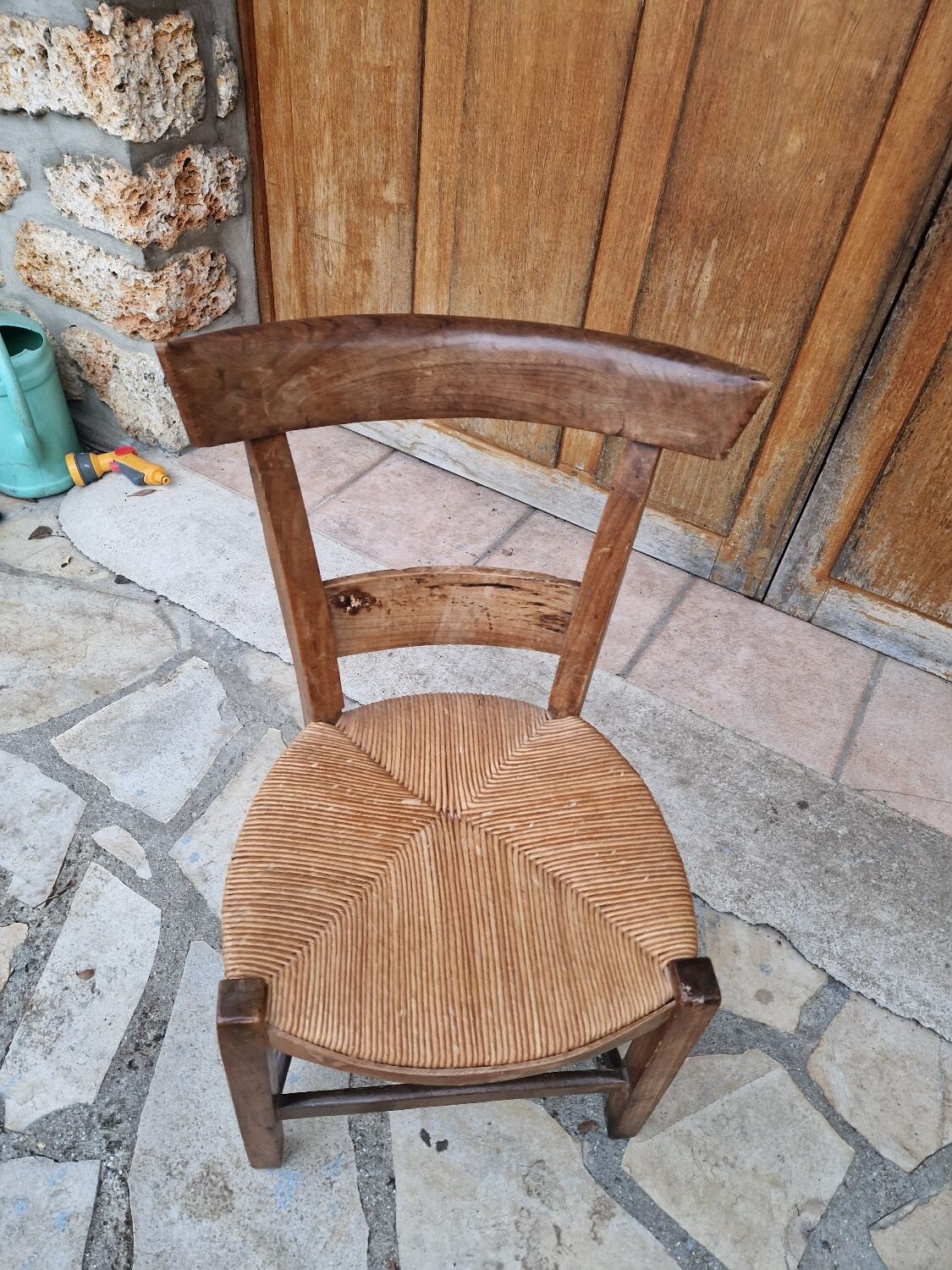 Vintage straw children's chair