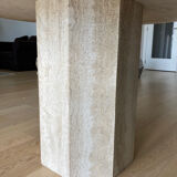 Travertine round table