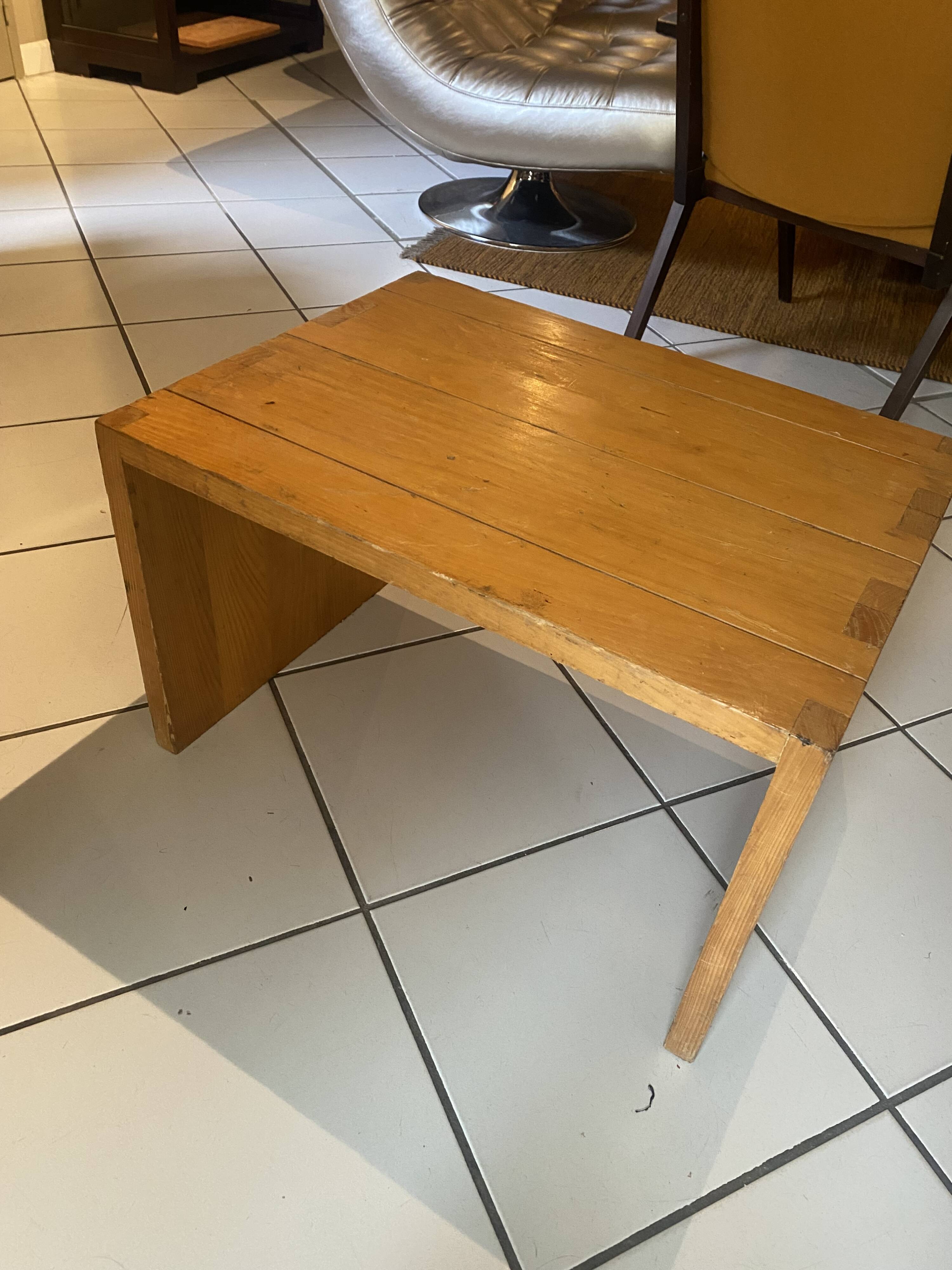 Pine table by Roland Haeusler for Maison Regain, 1960s