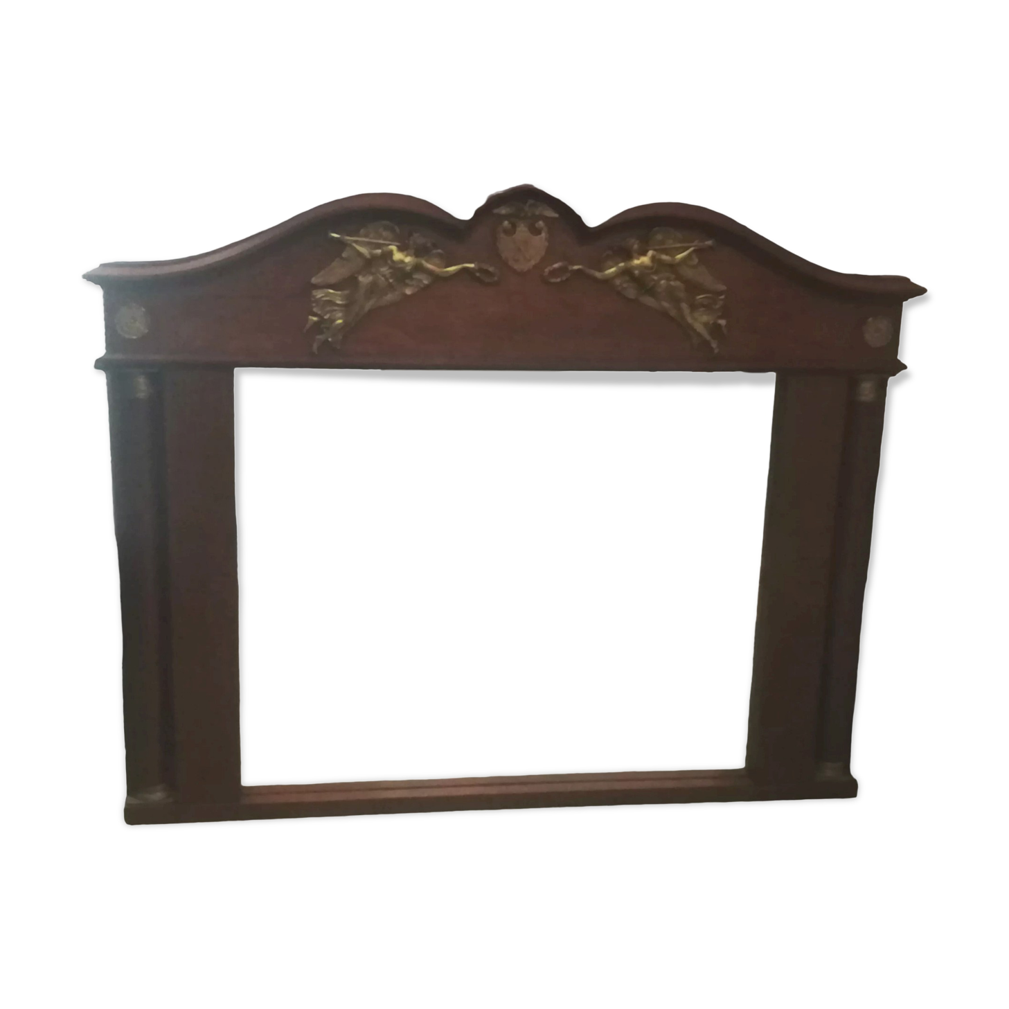 Empire mirror in mahogany and gilded bronze 120x97cm