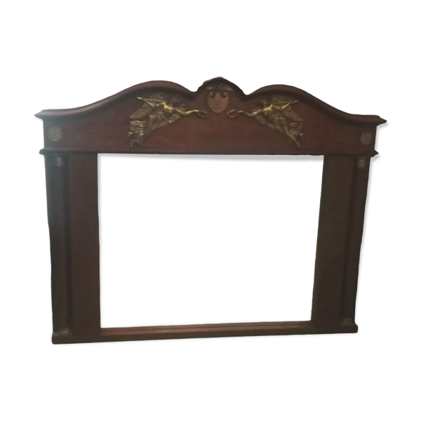 Miroir empire en acajou et bronze doré 120x97cm