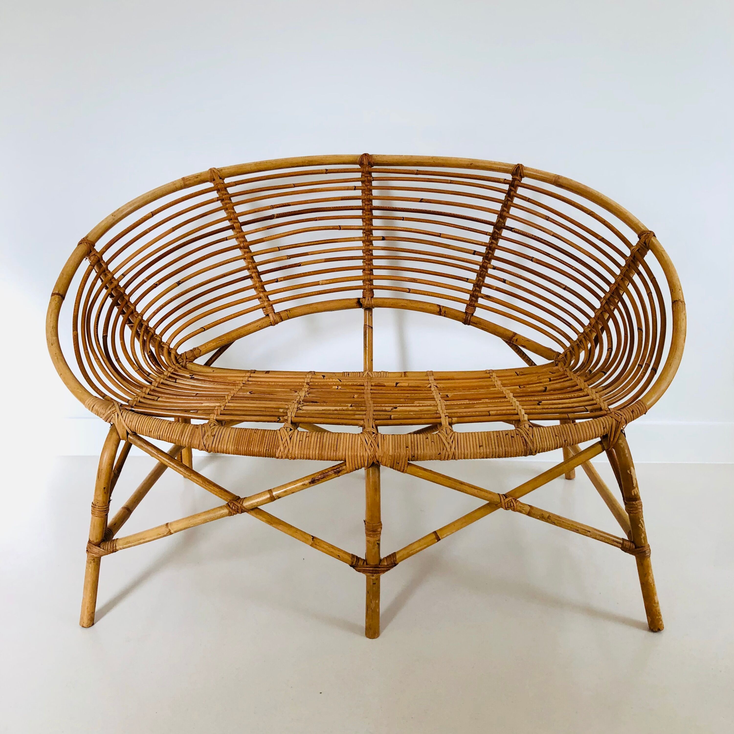 Rattan sofa, France 60s