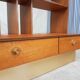 Vintage mid century library in teak used as wall unit shelf, room divider, media store