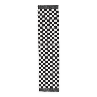 Tapis de couloir marocain à carreaux 69x295 cm