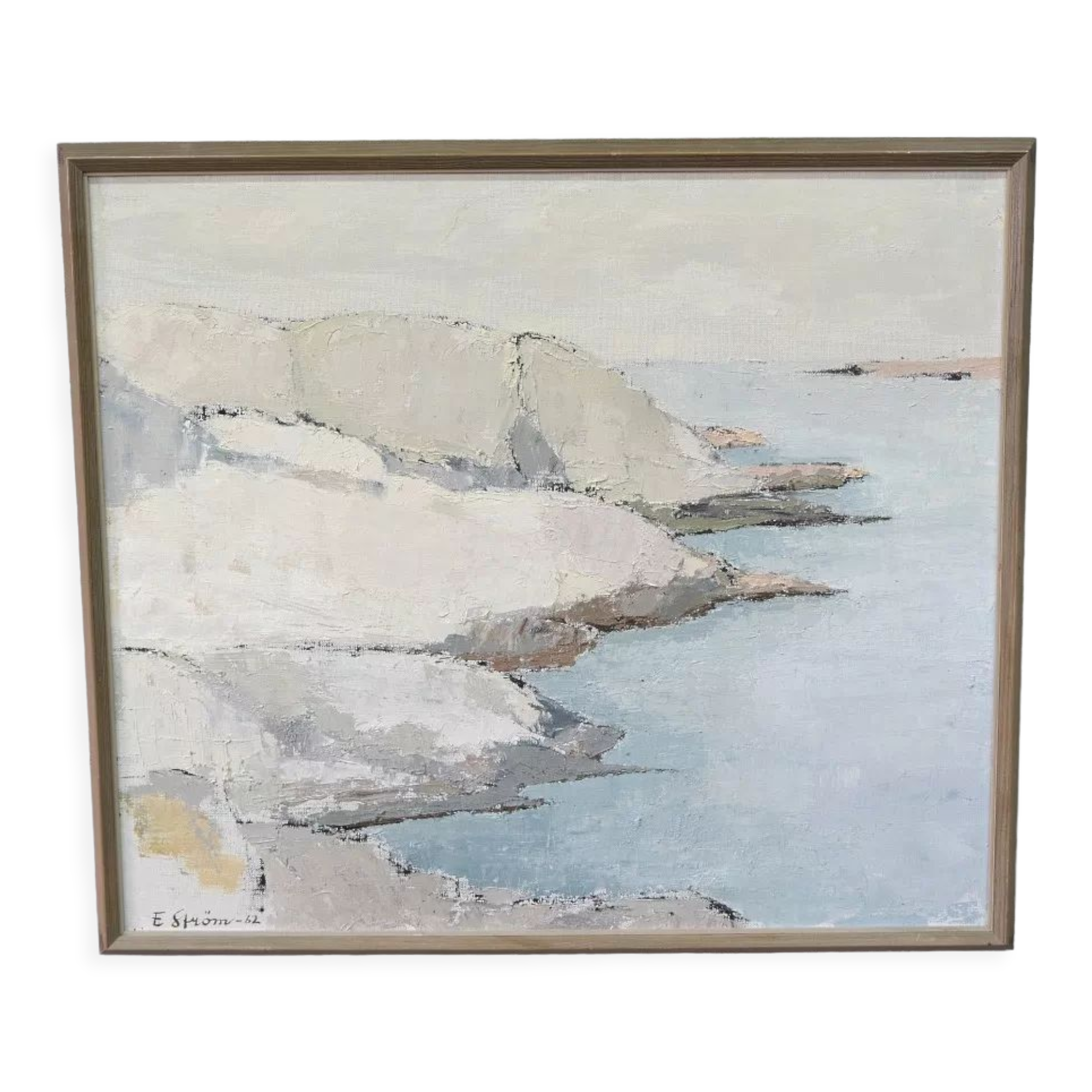 Erik Ström, Swedish Impressionist Painting, Oil on Canvas, Framed, 1962.