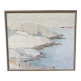 Peinture impressionniste suédoise, Erik Ström, huile sur toile, encadrée, 1962.
