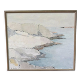 Peinture impressionniste suédoise, Erik Ström, huile sur toile, encadrée, 1962.