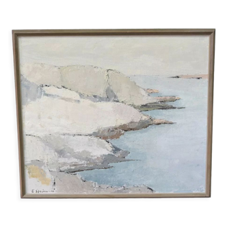 Erik Ström, Swedish Impressionist Painting, Oil on Canvas, Framed, 1962.