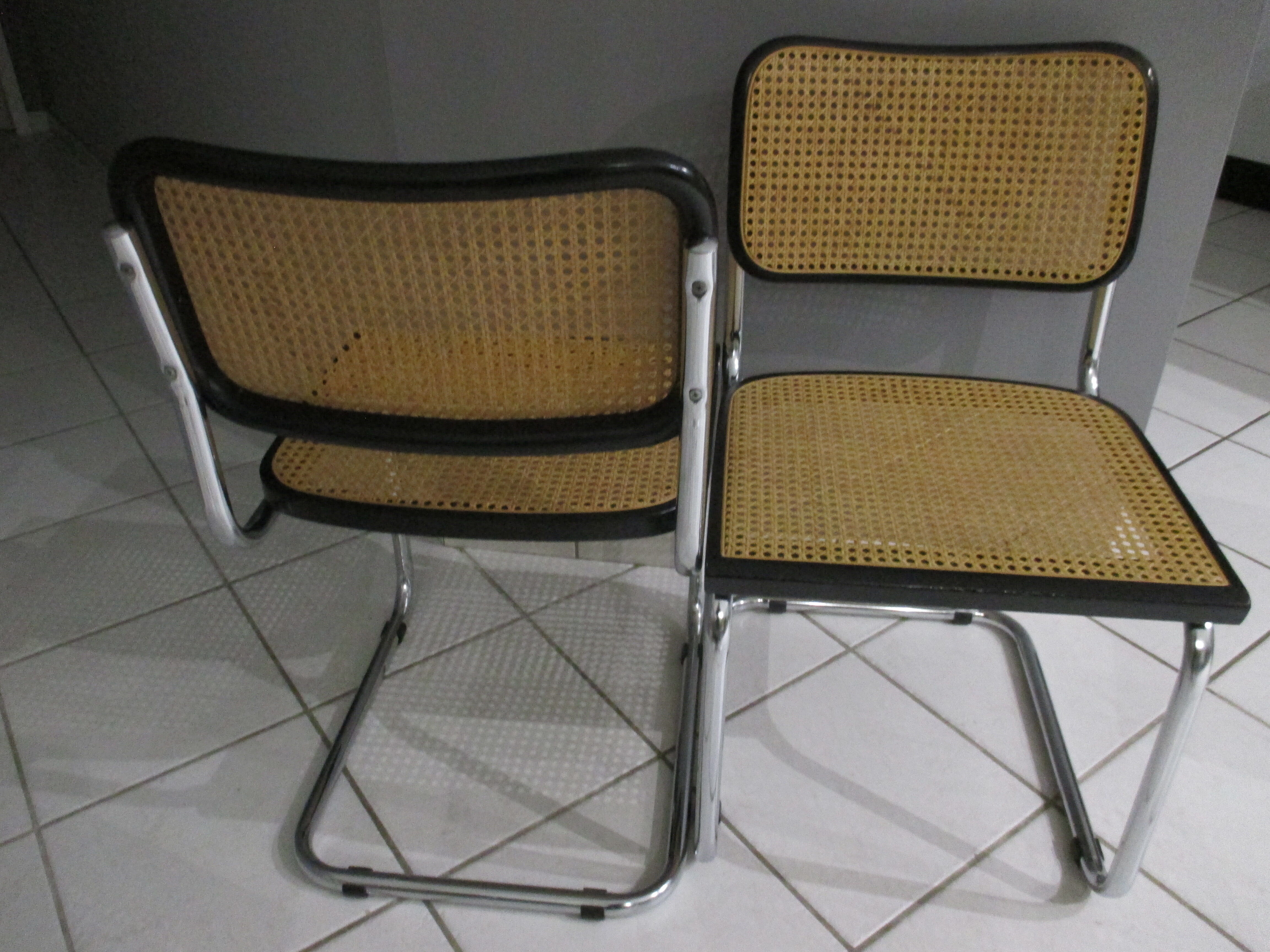 Paire de chaises Cesca B32 de Marcel Breuer 1980