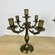 Paire de chandeliers laiton doré style classique, vintage