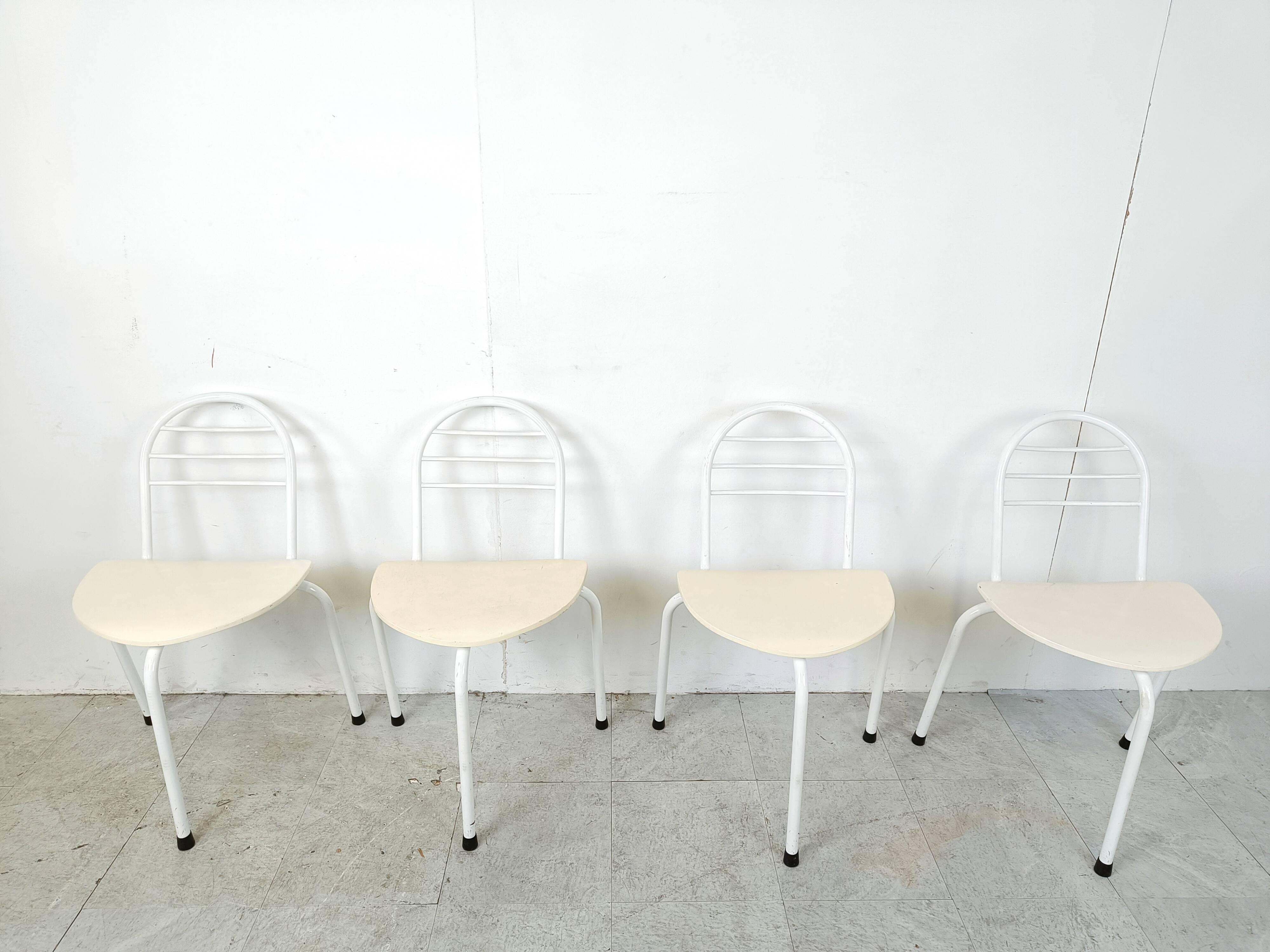 Postmodern tripod dining chairs, 1980s