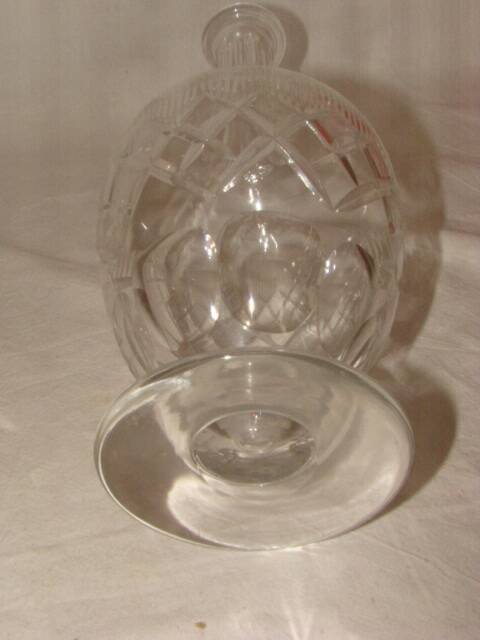 cut crystal wine carafe with a foot from "Lorraine", early 20th century