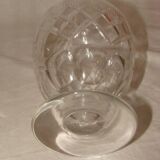 cut crystal wine carafe with a foot from "Lorraine", early 20th century