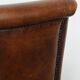 Ensemble de 4 chaises de salle à manger en cuir de mouton