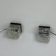 Pair of Vintage Cube Lamps – Textured Glass Wall or Ceiling Lights