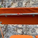 Framar folding chairs orange felt 1970