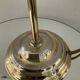Lampe vintage des années 70 en laiton et opaline