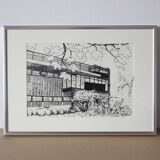 Drawing The glass house