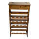 Solid wood wine rack bottle storage with drawer